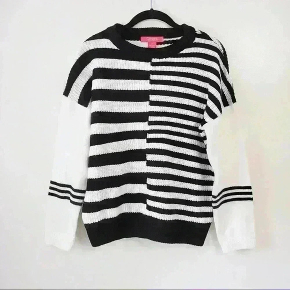 Catherine Malandrino Striped Crew Neck Sweater - Picture 1 of 4